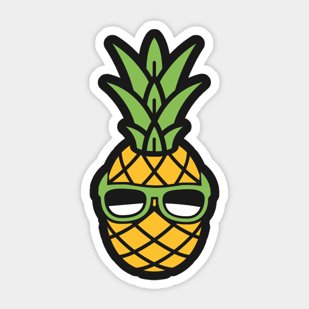 Cool Vacation Pineapple Sticker by MeatMan